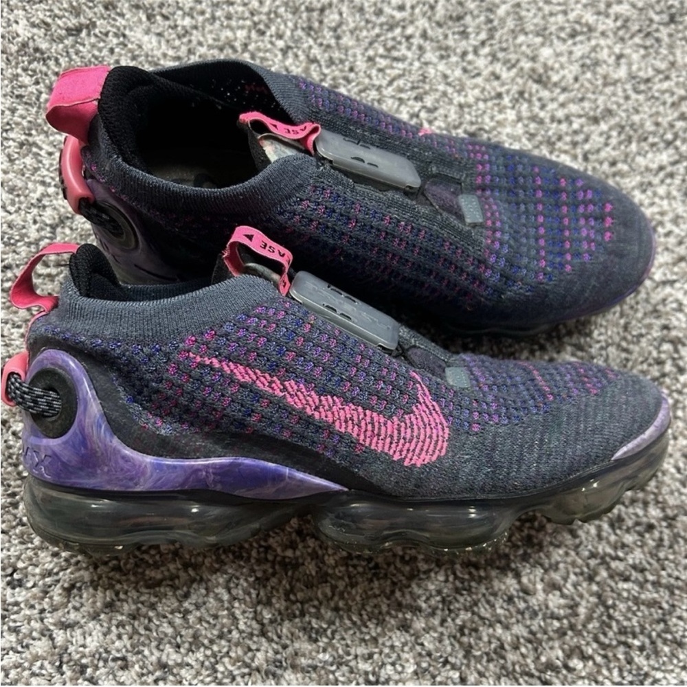 Nike Air Black and Pink VaporMax Flyknit sneakers